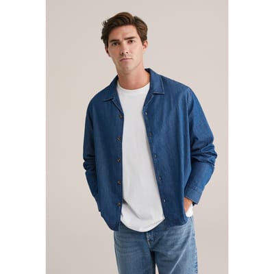 We Fashion Shirt Blue Size: M | Casual Shirts Outlet | Heren | Blauw