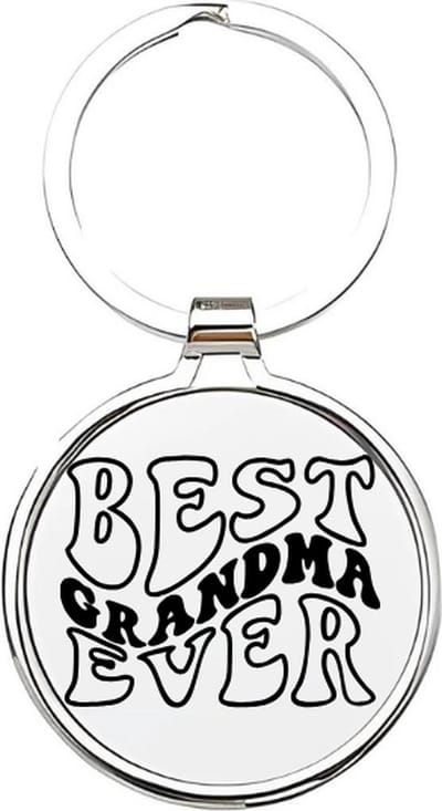 Akyol - Best grandma ever Sleutelhanger - oma - De liefste oma - Oma sleutelhanger - grootmoeder sleutelhanger - Sleutelhanger voor oma - Familie sleutelhanger - verjaardagscadeautje - cadeau voor oma - grandmother - Bebbe - 4 x 7,5 CM
