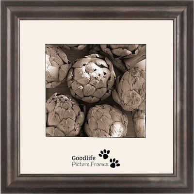 Fotolijst Luna Zwart/Zilver 40x40 - Normaal glas - 32 mm breed profiel - Goodlife Picture Frames