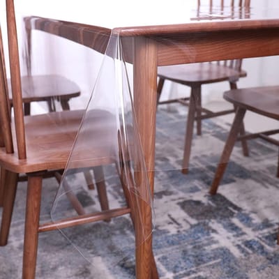 Tafelbeschermer PVC - Tafelzeil Glashelder - Tafel Beschermen - 0.5 mm Dik - 100x100cm - Transparant