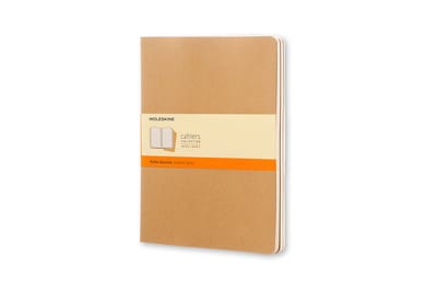 Moleskine Cahier Journals - Extra Large - Gelinieerd - Bruin - set van 3