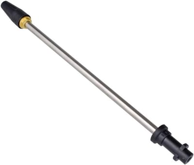 Hogedrukreiniger Wand - Reinigingslans Verlenger - Krachtig Reinigen - RVS Roterende Nozzle - 46 cm - Zwart