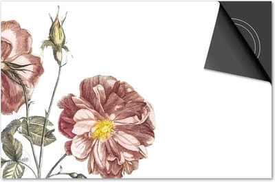 Inductie beschermer 60x60 - afdekplaat inductie mat - Dietrix Kookplaat beschermer - Exclusief - Botanical - Rozen roze