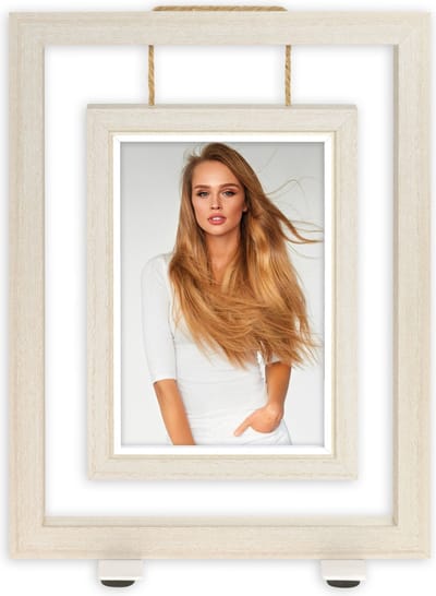 ZEP - Houten Fotolijst Swing Wit voor foto 10x15 (afmeting 19x26 cm) - EG7646