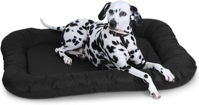 Knuffelwuff waterbestendig hondenbed voor binnen en buiten Lucky L 70 x 46cm zwart