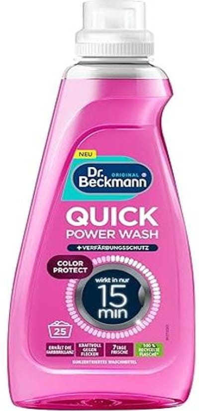 Dr. Beckmann Colour Wasmiddel – Korte Wascyclus – 25 Wasbeurten – Effectief in 15 Minuten – 800 ml