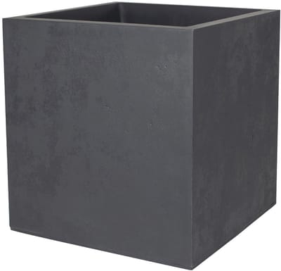 EDA Bloempot / plantenpot Basalt - kunststof - antraciet - 40 cm - dubbelwandig - binnen / buiten