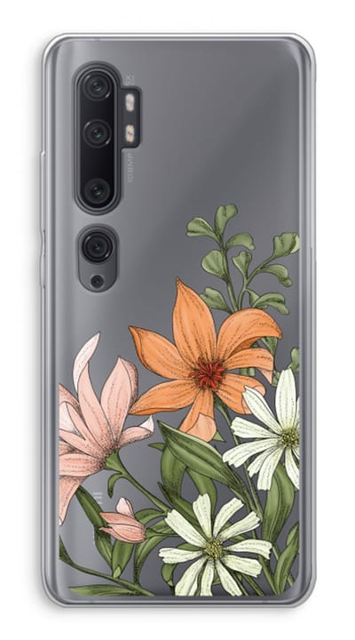 Case Company® - Hoesje geschikt voor Xiaomi Mi Note 10 hoesje - Floral bouquet - Soft Cover Telefoonhoesje - Bescherming aan alle Kanten en Schermrand