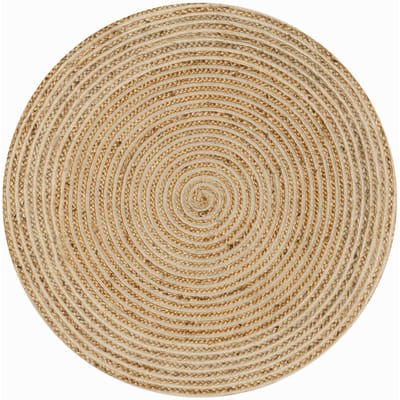 Vloerkleed Kajetan rond handgemaakt jute | Conceptum Hypnosis