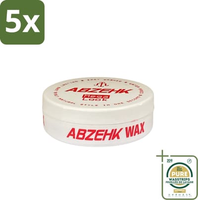 5 x Abzehk - Hair Wax - Red Mega Look - Glanzende Styling & Krachtige Hold - 150ml - Grootverpakking - Haartype - Styling Wax - Hair Wax - Mega Hold - Glans