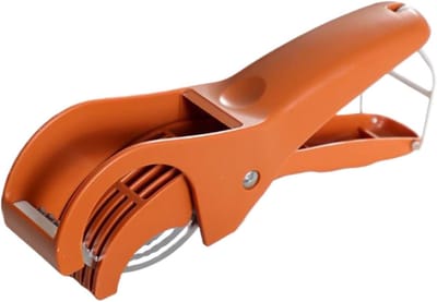 Handmatige Snijmachine - Keukenhulp - Maaltijdbereiding - Roestvrijstaal - 18 x 6.2 cm - Oranje