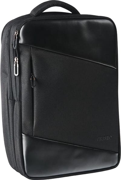 Cristo Portable laptoprugzak voor 15,6 inch laptops, met usb poort, zwart