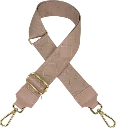 Qischa® Bag strap - Tassenriem - Schouderband - Schouderriem - Tassen Riem - Tas Hengsel - Verstelbare Riem - oud roze - gouden hardware