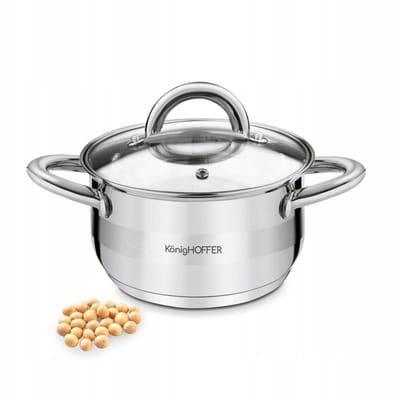 Konighoffer Faro RVS Pan met Deksel - 1.8L - Geschikt voor Inductie
