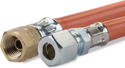 Gimeg Gasslang pvc 1/4 inch links x 8/10 mm 60 cm - Gasslangen - Oranje