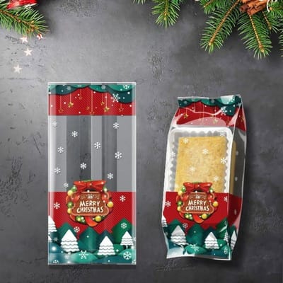 50 stuks Sneeuwpop Koek Snoep Zakjes Plastic Bakken Cadeau Verpakking Zak Sint Kerstboom Decoraties Feestartikelen