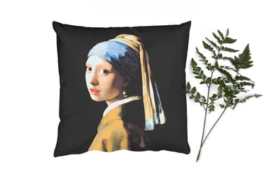 Sierkussens - Kussentjes Woonkamer - 40x40 cm - Meisje met de parel - Schilderij - Oude meesters - Vermeer