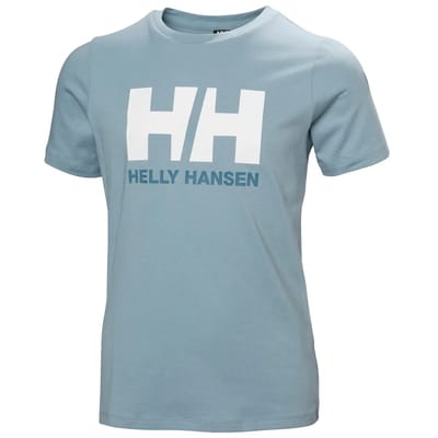Helly Hansen Logo Jr T-shirt Met Korte Mouwen Blauw,Grijs 10 Years Kinderen