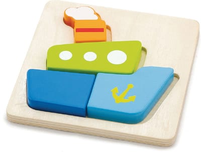 Viga Toys - Vormenpuzzel - Schip