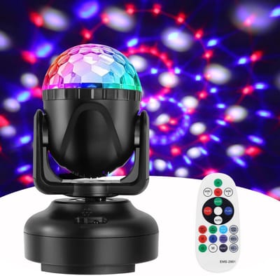 DailySupplies® Discolamp Kinderen - Discobal - Feestverlichting met Afstandsbediening - Zwart