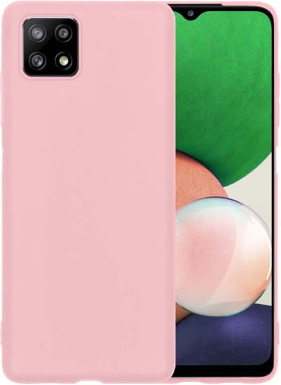 Hoesje - Geschikt voor Samsung Galaxy A22 5G - Sterk & Shockproof - Hoes Cover - Siliconen Case - Telefoonhoesjes - Roze