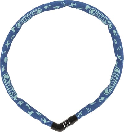 Fietsslot ABUS Kettingslot - Steel-O-Chain™ 4804C SYMBOLS - Security level 4 - blauw - 75 cm - Geschikt voor elektrische fietsen en stadsfietsen