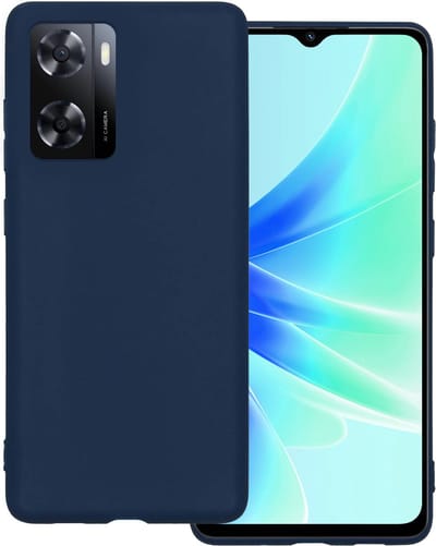 Hoesje Geschikt voor OPPO A57 - Sterk & Shockproof - Hoes Cover - Siliconen Case - Donkerblauw