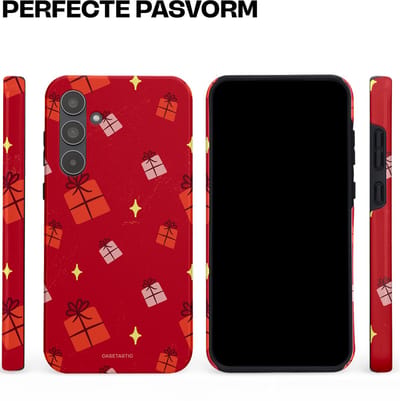 Casetastic hoesje geschikt voor Samsung Galaxy A55 - Dubbellaagse bescherming - Rode Sinterkerst Cadeaus - Fashion Case - Rood