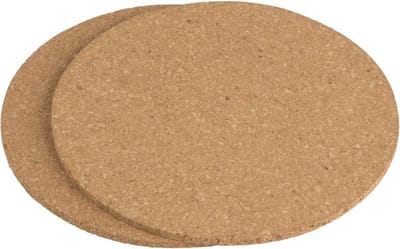Pannen onderzetters rond - set 2x stuks - van kurk - D18 cm - Pannen/ovenschalen