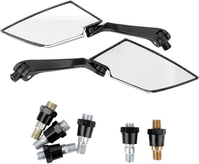 Dailygoods- Achteruitkijkspiegel Ultrahelder - Motorfiets Spiegels - Koolstofvezel - Verstelbare Scharnierschroef - Schokbestendig - Duurzaam Materiaal - Motorspiegel