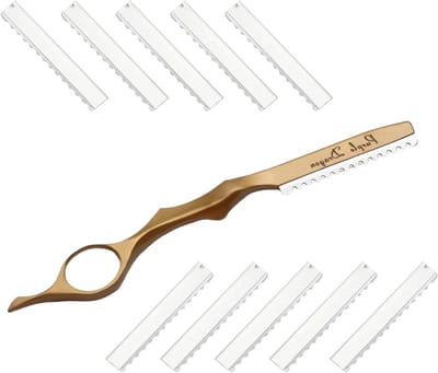 Professionele Haar Styling Razor Set met 11 Stukken - Rvs Haar Texturizer en Snijmes met Vervangbladen voor Thuis en Salon Gebruik