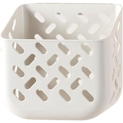Panier de rangement de chevet en plastique de grande capacité, gain de place, organisateur suspendu de chevet pour dortoir white
