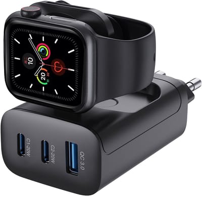 Rixus RXHC40 43W Charging Block For Apple iWatch, iPhone, Airpods Black