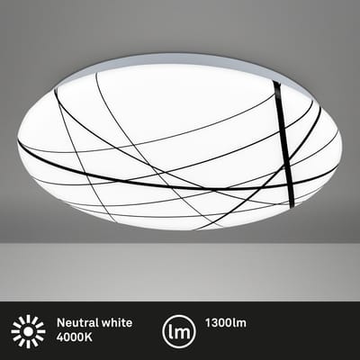 BRILONER KORA - LED Plafonniere - plafondlamp met neutral wit licht - Ø28cm - 12W - 1300lm - wit