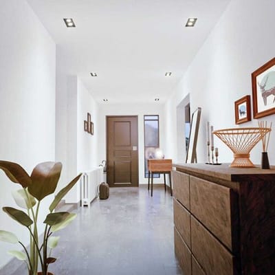 HOFTRONIC - Mallorca - Set van 6 LED Inbouwspot Dubbel - GU10 6000K daglicht wit - Dimbaar en kantelbaar - Rechthoek / vierkant - Plafondspot voor woonkamer, slaapkamer en gang - IP22
