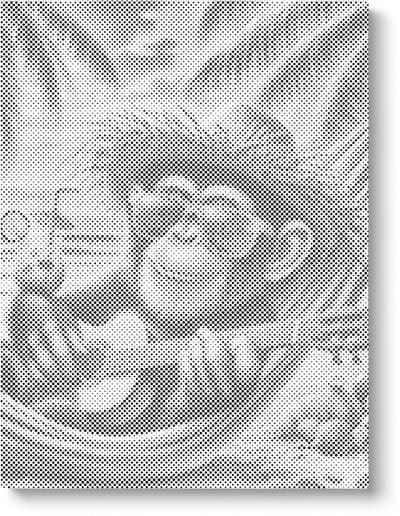 Aapje In Hangmat | Dot painting | 30x40cm | Dot painting | Oh My Dotz | Dots stippen | Diamond painting & Schilderen op nummer alternatief | Happy hobby