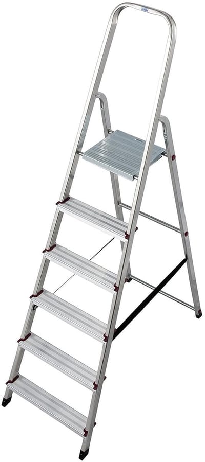 Vouwladder - Steigerladder - Klus Klussen - Robuuste Handgrepen - 6 Treden