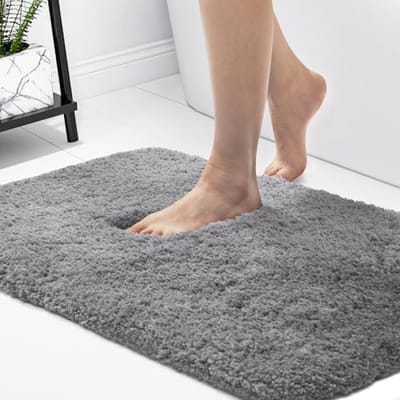 Microvezel Zachte Badmat Antislip Badkamermat Machinewasbaar, Rechthoekig Badkamermatten Wasbaar Douchekleden Badmat voor Kinderen, 70 x 120 cm, 1 Stuk