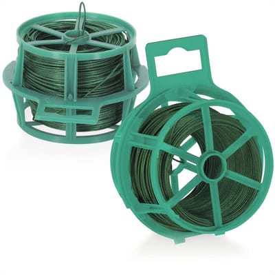 Bloemenwikkeldraadset met houten spoel - 0,65 mm, 1000 g, zilverkleurig