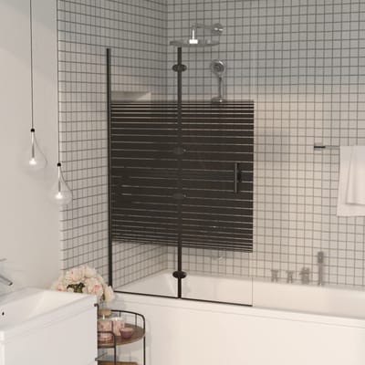 vidaXL - Douchewand - inklapbaar - 80x140 - cm - zwart