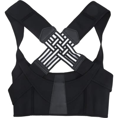 Rughouding Corrector Riem Rugondersteuning Brace Vrouwen Rug Correctie Riem Ademende Elastische Rug XL zwart