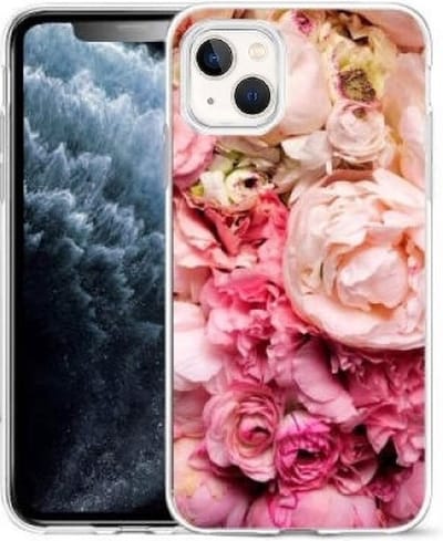 Cityhoesje-iPhone 14 Plus-15 Plus hoesje – Bloemen – Backcover