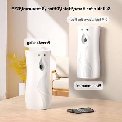 Allecto Plus - Automatische Geurverspreider met Afstandsbediening voor Thuis Kantoor Hotel - Wit 300ml - Luchtverfrisser - Geurverspreiding