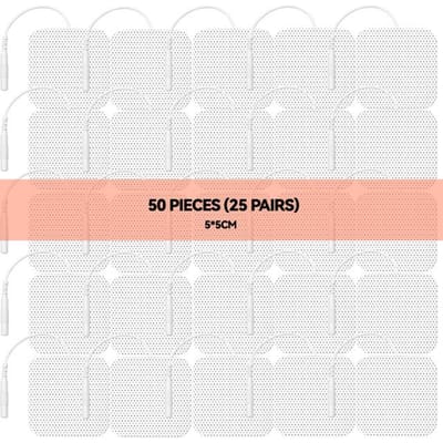 50 stuks Elektrode Pads Geleidende Gel EMS Tens Fysiotherapie Elektrische Spierstimulator Lichaamsmassager Ontspanningspleisters
