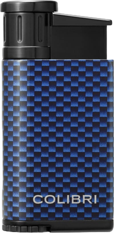 Colibri Aansteker Evo Carbon Fiber Blue