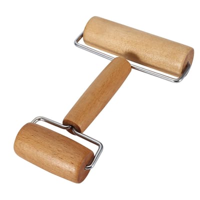 Dailygoods- Deegroller Houten - 2-in-1 Deeg/Pizzarol - Perfecte Balans - Voor Taarten/Koekjes/Pizza - Creëert Uniforme Korst - Bakrol