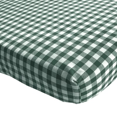 BINK Bedding Hoeslaken BB groen 1cm ruit 90 x 200