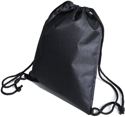 Decopatent - Gymtas met rijgkoord - Sport tas / Gym / Turnzak / Zwemtas / Voetbal draagtas - Polyester - Gym tas voor Jongen / Meisje / Volwassenen - Waterbestendig - Verstevigde hoeken - Afm. 32 x 42 Cm - Kleur: Zwart