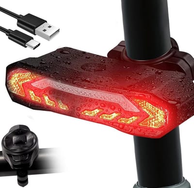 Allecto Plus - Fiets Achterlicht met Richtingaanwijzers en Remlicht - USB Oplaadbaar - Waterdicht - Fiets Alarm - Night Riding - Veiligheid en Anti-diefstal