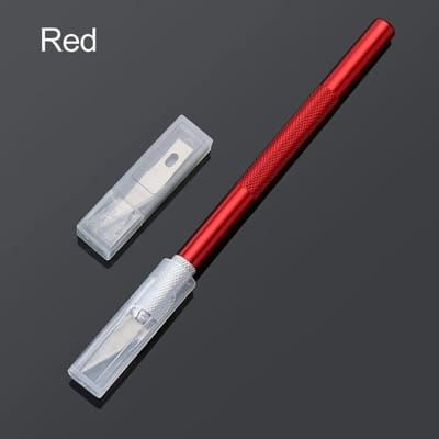 Handvat antislip mes met 6 stuks mes scalpel graveerfrees sculptuur vleesmes gebak taartgereedschap